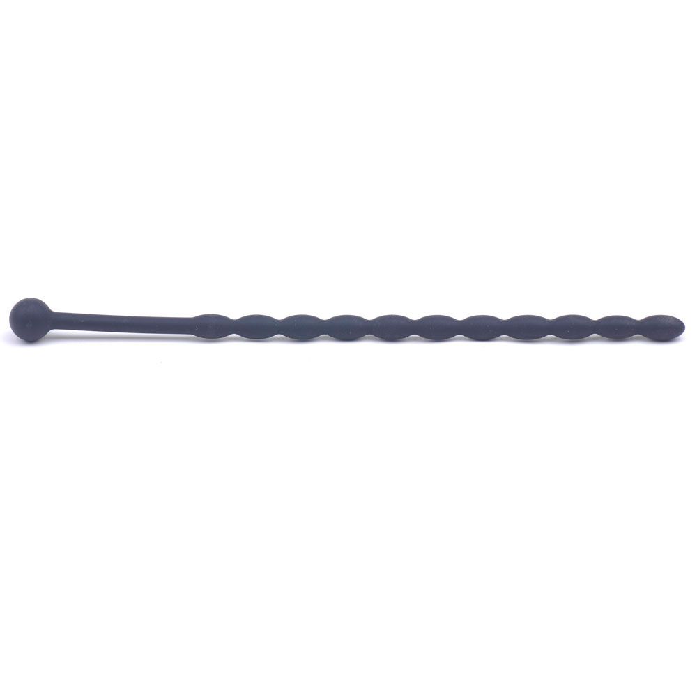 Vibrators, Sex Toy Kits and Sex Toys at Cloud9Adults - 6 Inch Black Silicone Beaded Penis Sound Plug - Buy Sex Toys Online