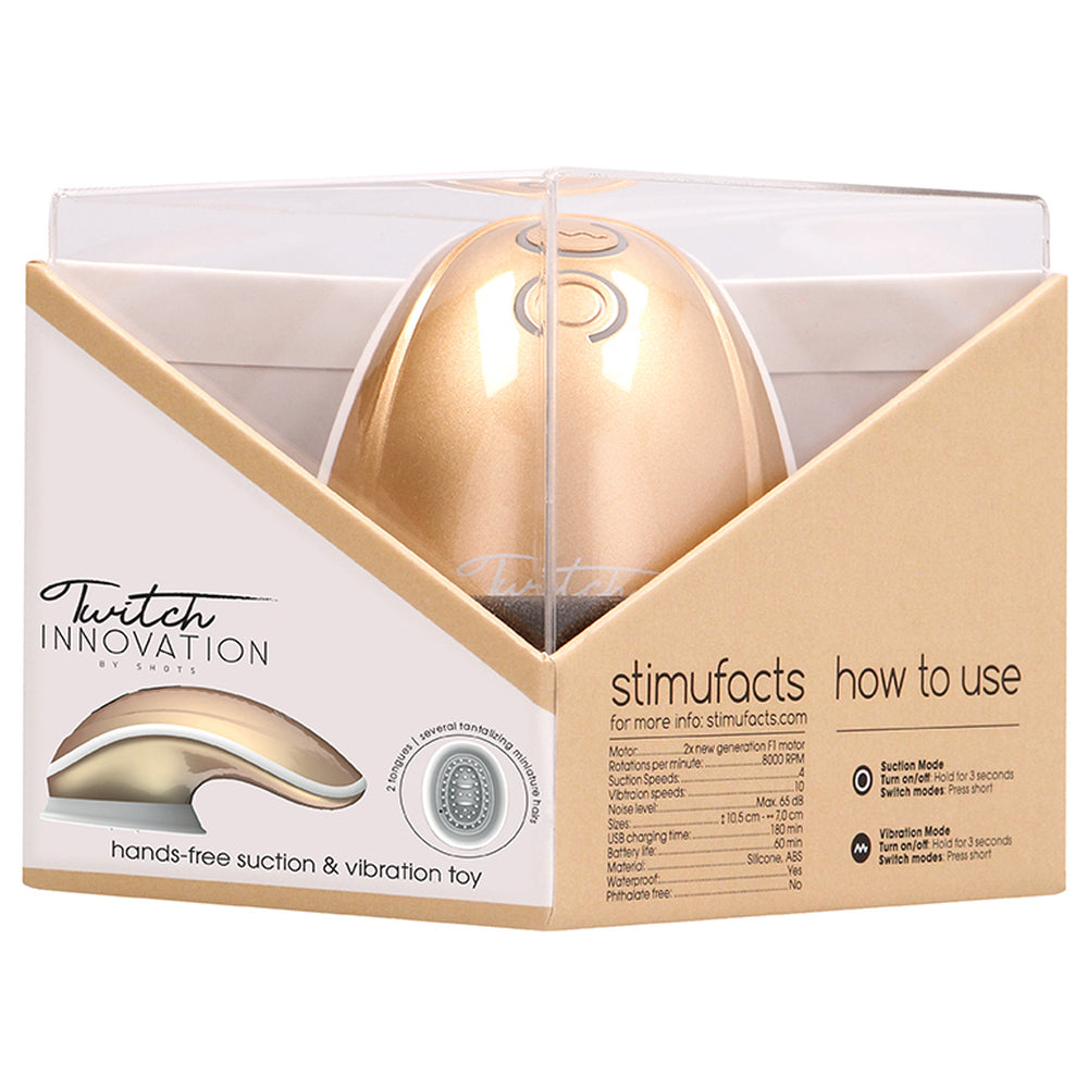 Vibrators, Sex Toy Kits and Sex Toys at Cloud9Adults - Twitch Gold Hands Free Suction And Vibration Toy - Buy Sex Toys Online