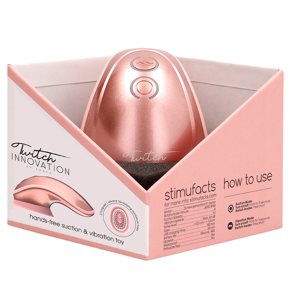 Vibrators, Sex Toy Kits and Sex Toys at Cloud9Adults - Twitch Rose Gold Hands Free Suction And Vibration Toy - Buy Sex Toys Online