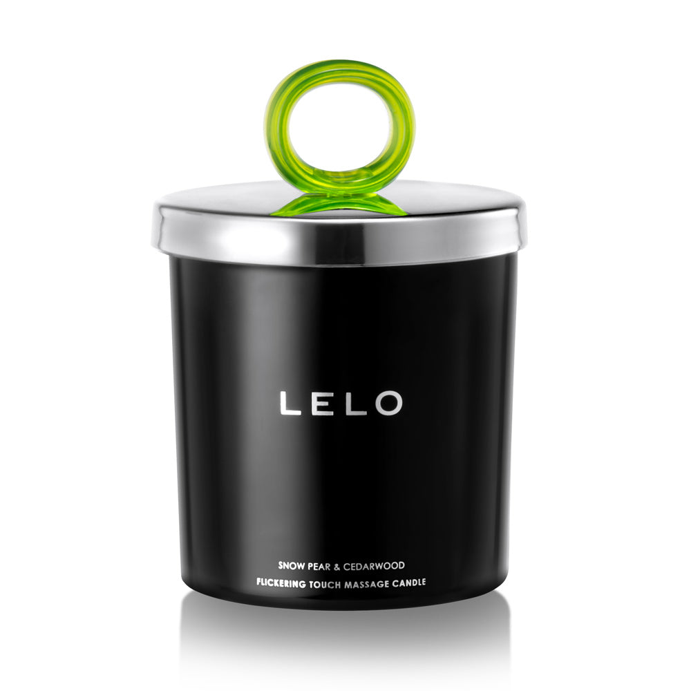 Vibrators, Sex Toy Kits and Sex Toys at Cloud9Adults - Lelo Snow Pear And Cedarwood Flickering Touch Massage Candle - Buy Sex Toys Online