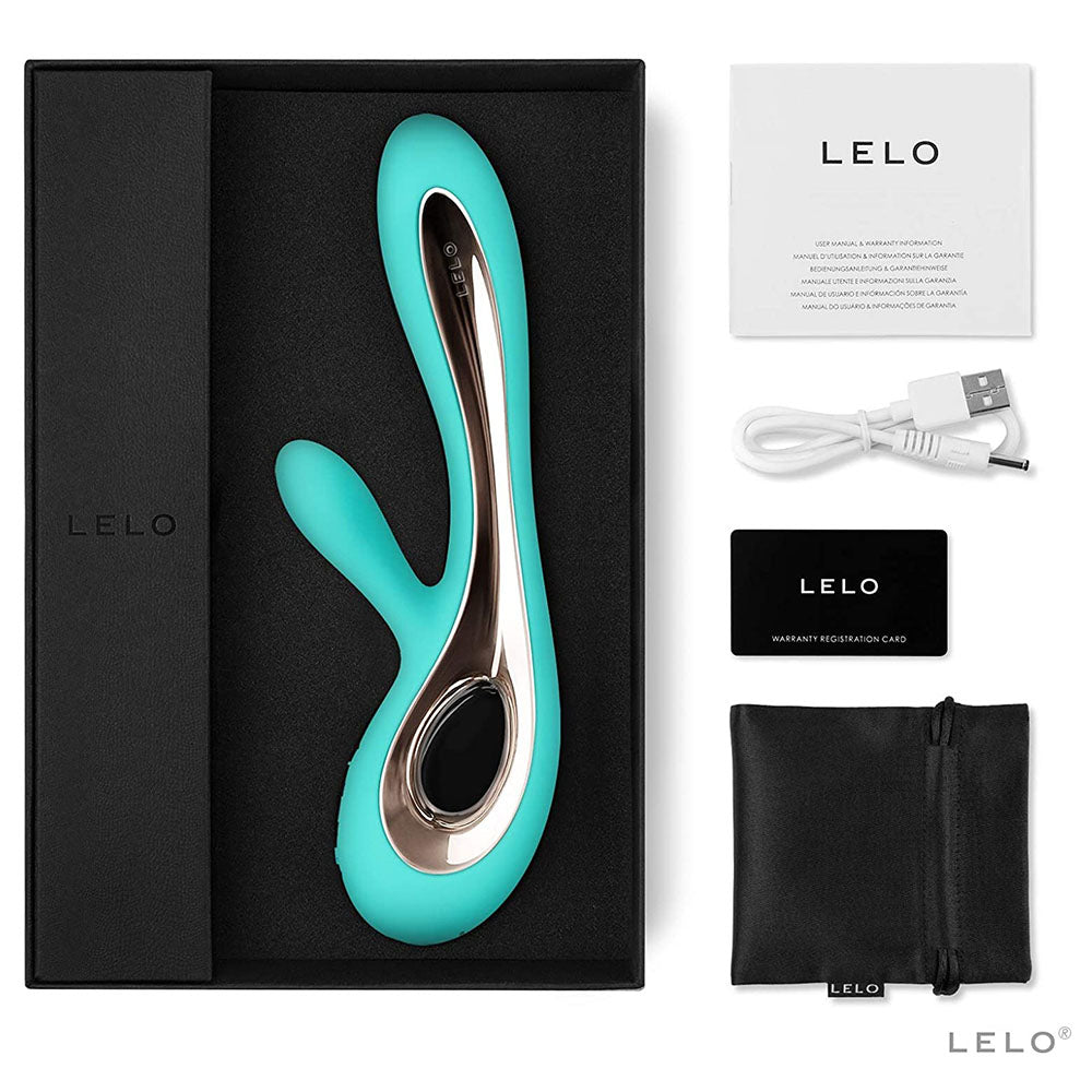 Vibrators, Sex Toy Kits and Sex Toys at Cloud9Adults - Lelo Soraya 2 Dual Rabbit Vibrator Aqua - Buy Sex Toys Online