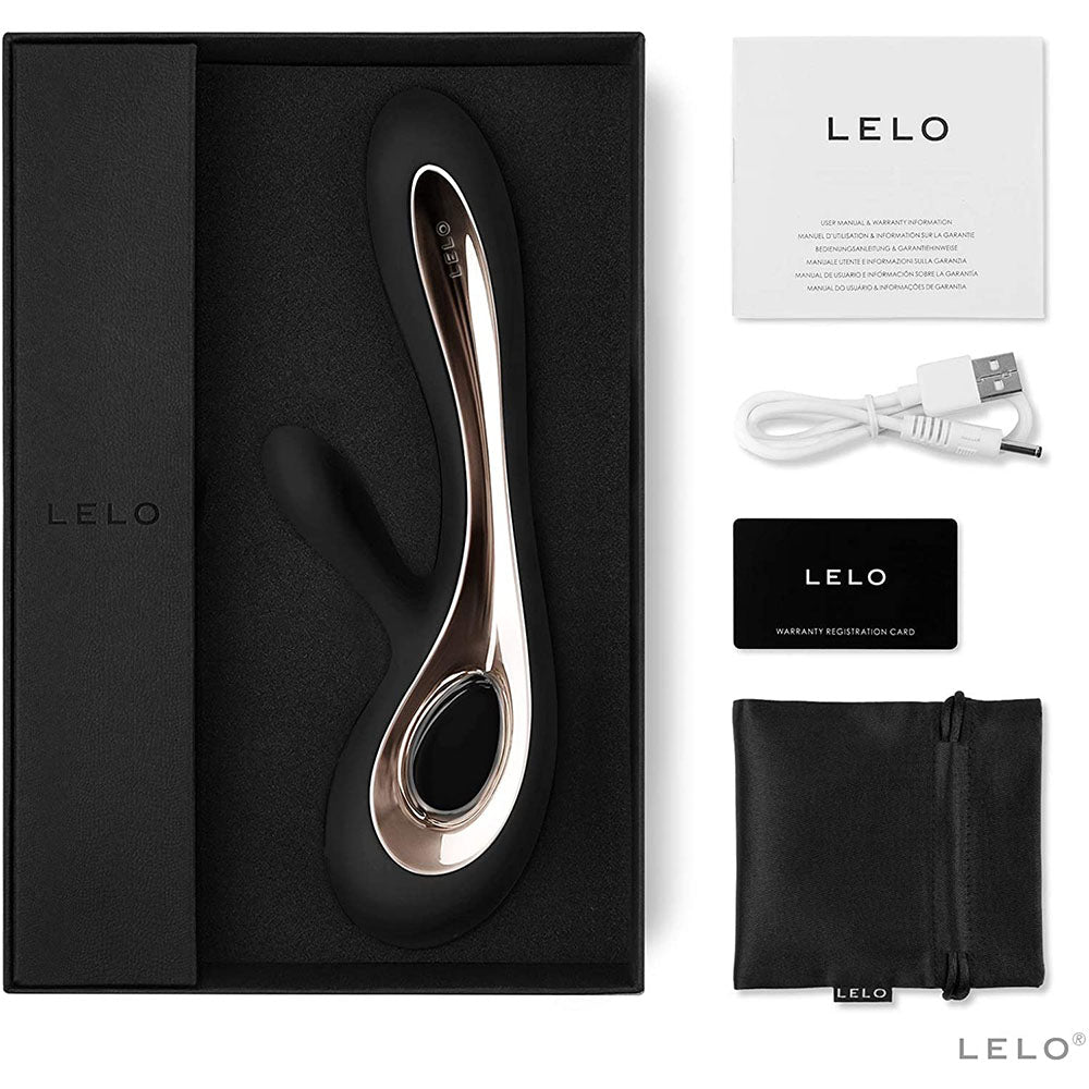 Vibrators, Sex Toy Kits and Sex Toys at Cloud9Adults - Lelo Soraya 2 Dual Rabbit Vibrator Black - Buy Sex Toys Online