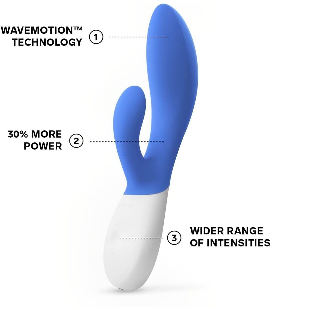 Vibrators, Sex Toy Kits and Sex Toys at Cloud9Adults - Lelo Ina Wave 2 Luxury Rechargeable Vibe Blue - Buy Sex Toys Online