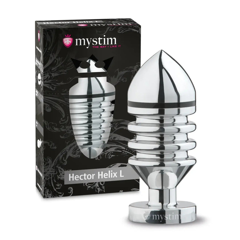 Vibrators, Sex Toy Kits and Sex Toys at Cloud9Adults - MyStim Hector Helix Large Aluminium Butt Plug - Buy Sex Toys Online