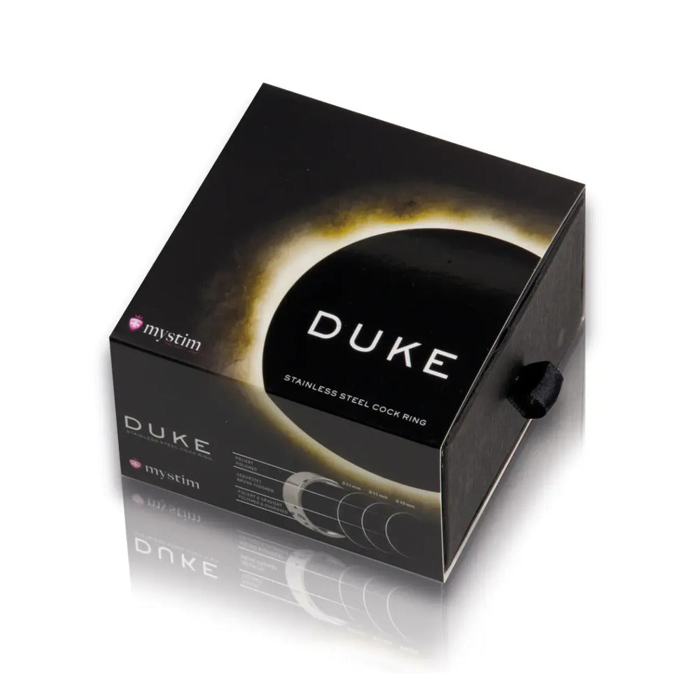 Vibrators, Sex Toy Kits and Sex Toys at Cloud9Adults - MyStim Duke Stainless Steel Polished Cock Ring - Buy Sex Toys Online