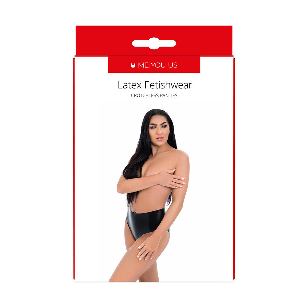 Vibrators, Sex Toy Kits and Sex Toys at Cloud9Adults - Me You Us Latex Crotchless Panties - Buy Sex Toys Online