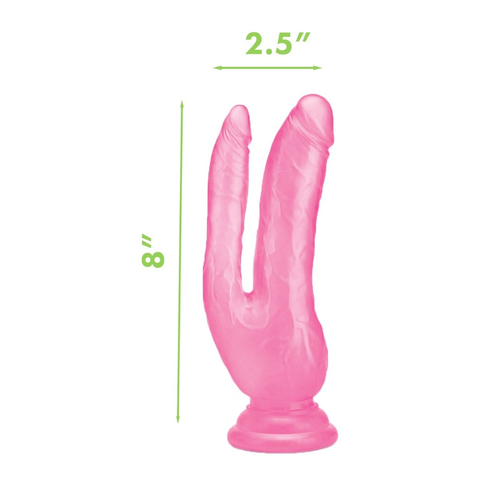 Vibrators, Sex Toy Kits and Sex Toys at Cloud9Adults - Me You Us Ultra Cock Double Dildo 8 Inch Pink - Buy Sex Toys Online