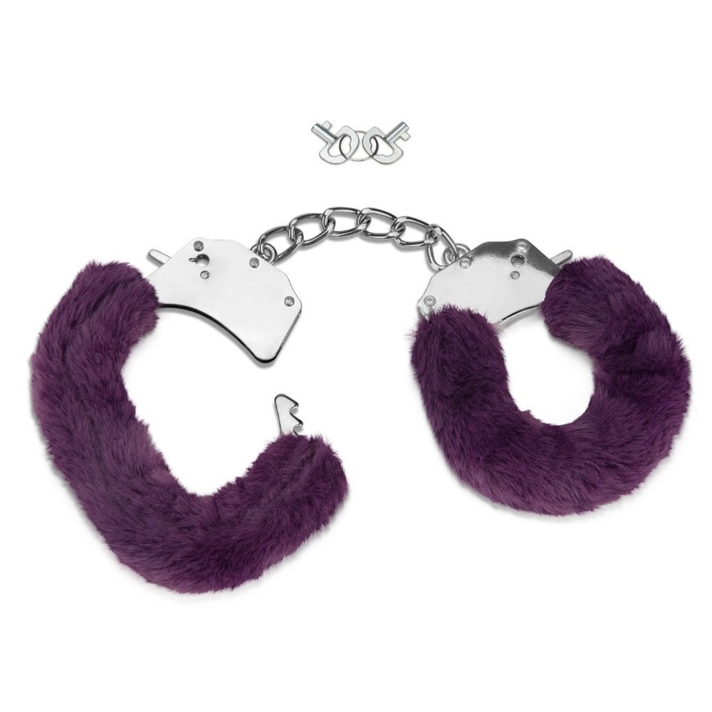 Vibrators, Sex Toy Kits and Sex Toys at Cloud9Adults - Me You Us Furry Handcuffs Purple - Buy Sex Toys Online