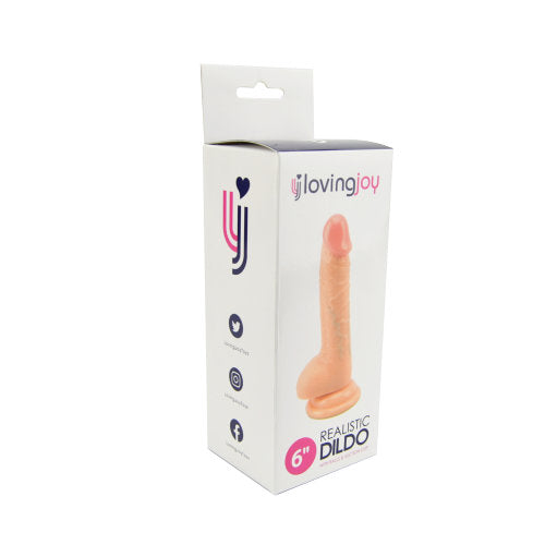 Vibrators, Sex Toy Kits and Sex Toys at Cloud9Adults - Loving Joy Realistic Dildo with Balls and Suction Cup 6 inch - Buy Sex Toys Online
