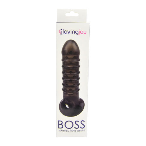 Vibrators, Sex Toy Kits and Sex Toys at Cloud9Adults - Loving Joy Boss Textured Penis Sleeve with Ball Loop - Buy Sex Toys Online