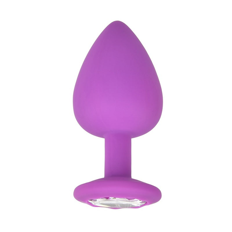 Vibrators, Sex Toy Kits and Sex Toys at Cloud9Adults - Loving Joy Jewelled Silicone Butt Plug Purple -Large - Buy Sex Toys Online