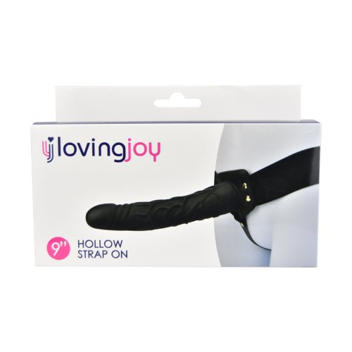 Vibrators, Sex Toy Kits and Sex Toys at Cloud9Adults - Loving Joy 9 Inch Hollow Strap On Black - Buy Sex Toys Online