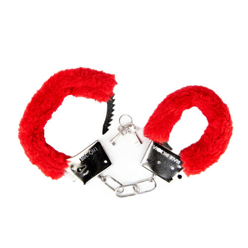 Vibrators, Sex Toy Kits and Sex Toys at Cloud9Adults - Loving Joy Furry Handcuffs Red - Buy Sex Toys Online