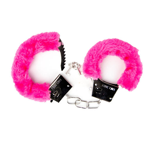 Vibrators, Sex Toy Kits and Sex Toys at Cloud9Adults - Loving Joy Furry Handcuffs Pink - Buy Sex Toys Online