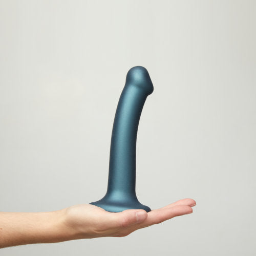 Vibrators, Sex Toy Kits and Sex Toys at Cloud9Adults - Strap-on-Me Duck Egg Blue Metallic Shine Mono Density Dildo Medium - Buy Sex Toys Online