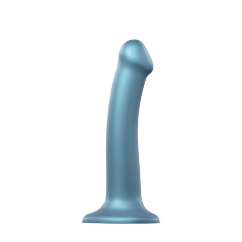 Vibrators, Sex Toy Kits and Sex Toys at Cloud9Adults - Strap-on-Me Duck Egg Blue Metallic Shine Mono Density Dildo Medium - Buy Sex Toys Online