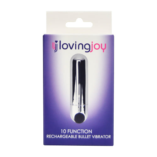 Vibrators, Sex Toy Kits and Sex Toys at Cloud9Adults - Loving Joy 10 Function Rechargeable Bullet Vibrator Silver - Buy Sex Toys Online