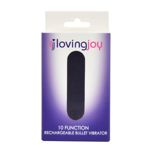 Vibrators, Sex Toy Kits and Sex Toys at Cloud9Adults - Loving Joy 10 Function Rechargeable Bullet Vibrator Black - Buy Sex Toys Online