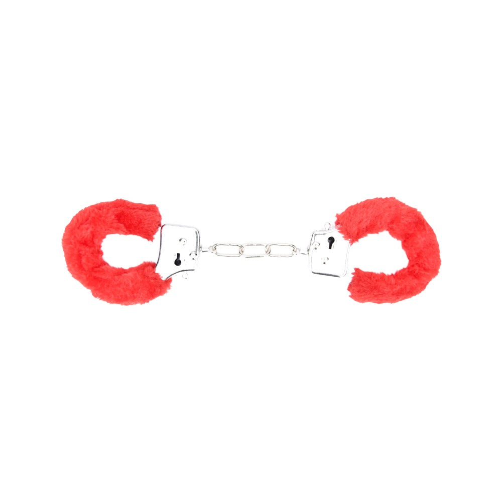 Vibrators, Sex Toy Kits and Sex Toys at Cloud9Adults - Bound to Play. Heavy Duty Furry Handcuffs Red - Buy Sex Toys Online
