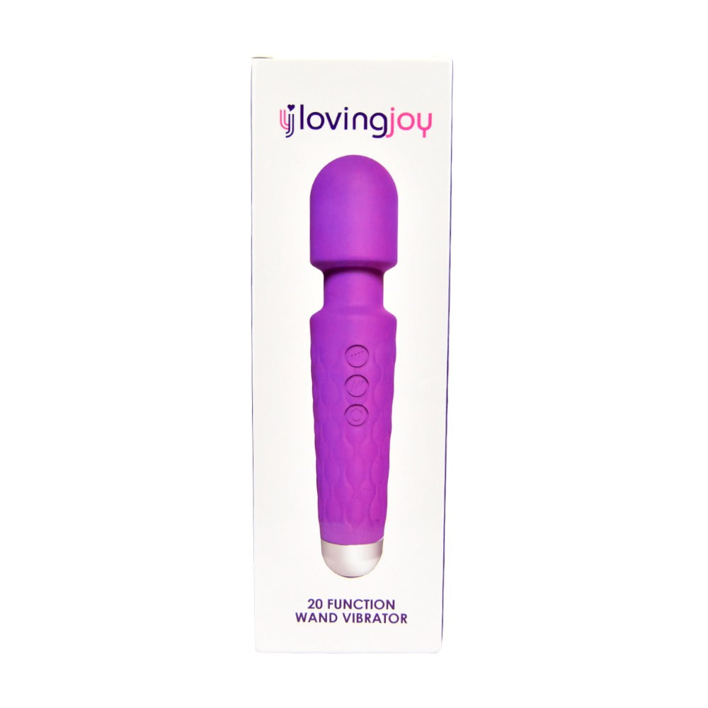 Vibrators, Sex Toy Kits and Sex Toys at Cloud9Adults - Loving Joy 20 Function Wand Vibrator Purple - Buy Sex Toys Online