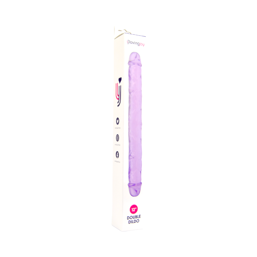 Vibrators, Sex Toy Kits and Sex Toys at Cloud9Adults - Loving Joy 12 Inch Double Dildo Purple - Buy Sex Toys Online