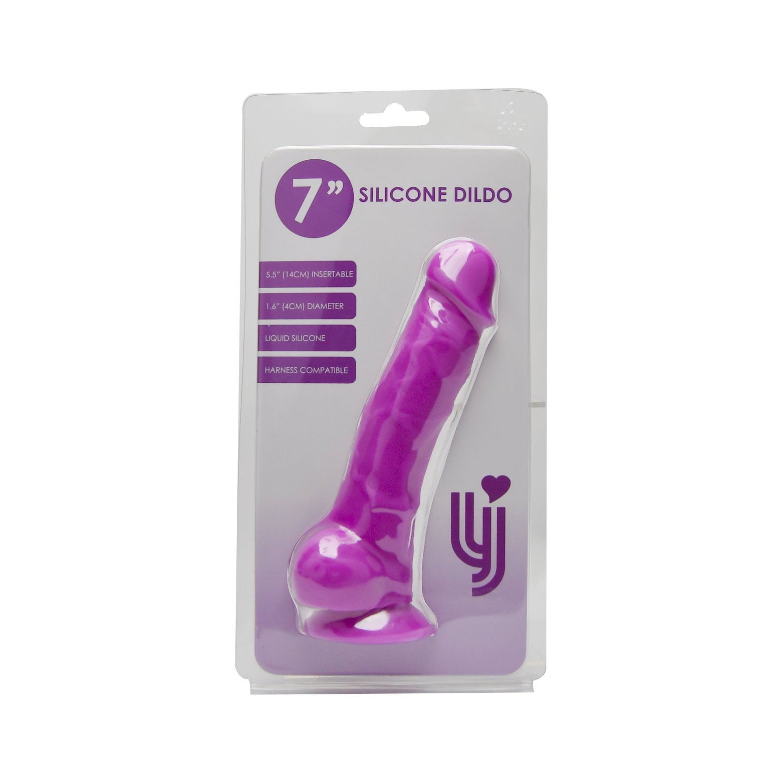 Vibrators, Sex Toy Kits and Sex Toys at Cloud9Adults - Loving Joy 8 Inch Realistic Silicone Dildo with Suction Cup and Balls Purple - Buy Sex Toys Online