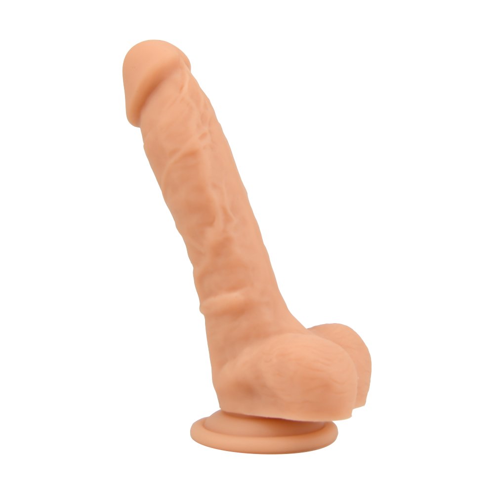 Vibrators, Sex Toy Kits and Sex Toys at Cloud9Adults - Loving Joy 8 Inch Realistic Silicone Dildo with Suction Cup and Balls Vanilla - Buy Sex Toys Online