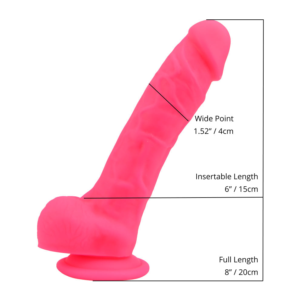 Vibrators, Sex Toy Kits and Sex Toys at Cloud9Adults - Loving Joy 8 Inch Realistic Silicone Dildo with Suction Cup and Balls Pink - Buy Sex Toys Online