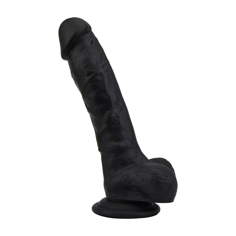 Vibrators, Sex Toy Kits and Sex Toys at Cloud9Adults - Loving Joy 8 Inch Realistic Silicone Dildo with Suction Cup and Balls Black - Buy Sex Toys Online