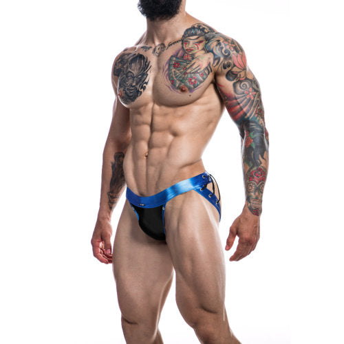 Vibrators, Sex Toy Kits and Sex Toys at Cloud9Adults - C4M Desire Jockstrap Blue Leatherette Small - Buy Sex Toys Online