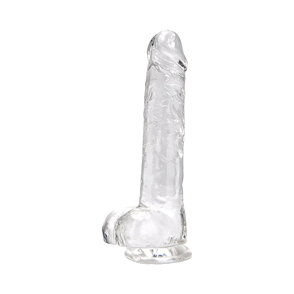 Vibrators, Sex Toy Kits and Sex Toys at Cloud9Adults - Loving Joy 8 Inch Dildo with Balls Clear - Buy Sex Toys Online