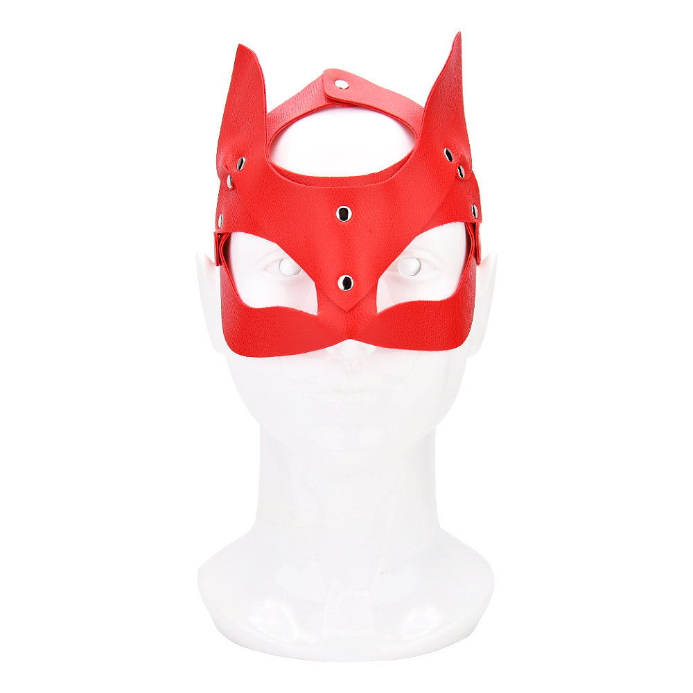 Vibrators, Sex Toy Kits and Sex Toys at Cloud9Adults - Bound to Play Kitty Cat Face Mask Red - Buy Sex Toys Online