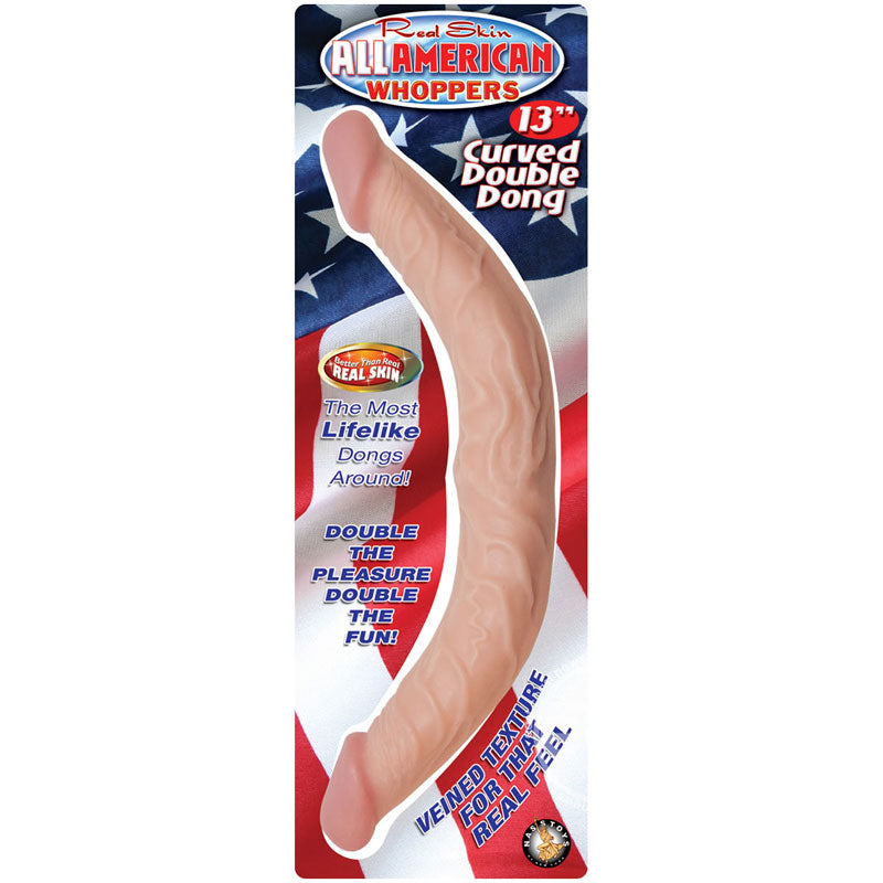 Vibrators, Sex Toy Kits and Sex Toys at Cloud9Adults - All American Whopper Curved Double Dong - Buy Sex Toys Online