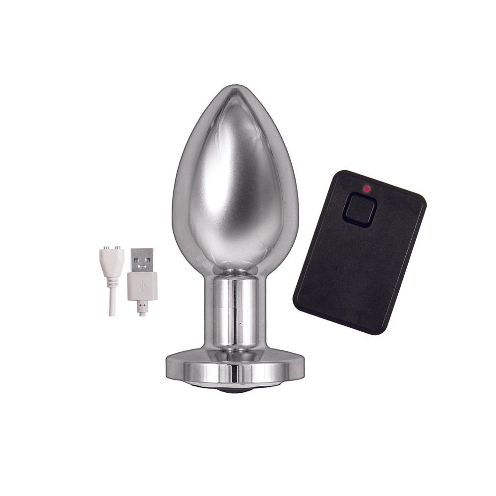 Vibrators, Sex Toy Kits and Sex Toys at Cloud9Adults - Ass Sation Remote Vibrating Butt Plug Silver - Buy Sex Toys Online