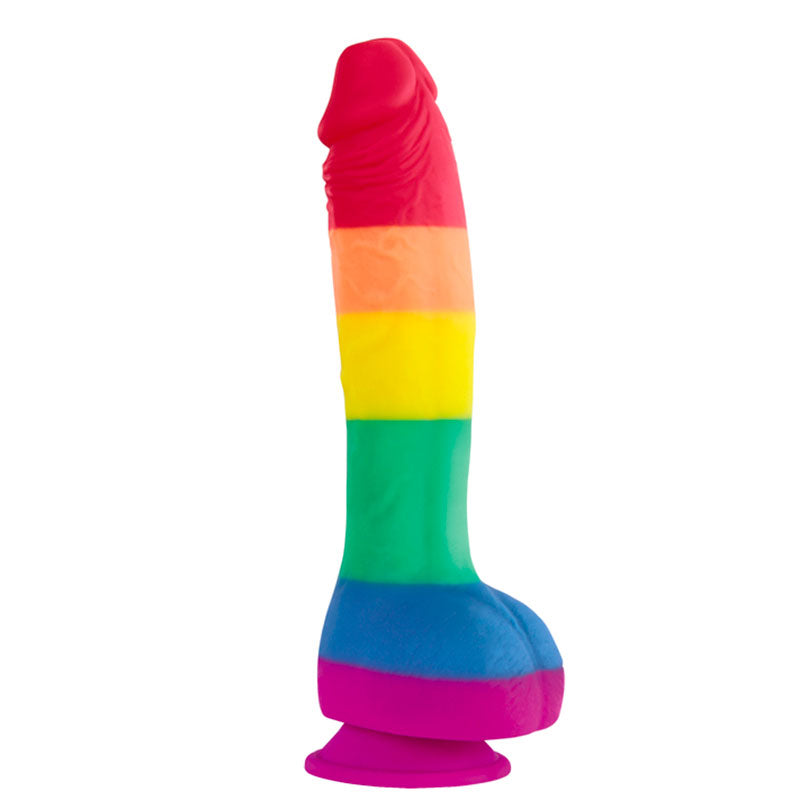 Vibrators, Sex Toy Kits and Sex Toys at Cloud9Adults - Colours Pride Edition 8 Inch Realistic Silicone Dildo With Balls - Buy Sex Toys Online