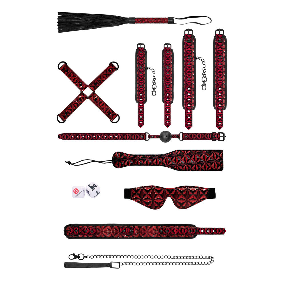 Vibrators, Sex Toy Kits and Sex Toys at Cloud9Adults - Ouch Luxury Bondage Kit Burgandy - Buy Sex Toys Online