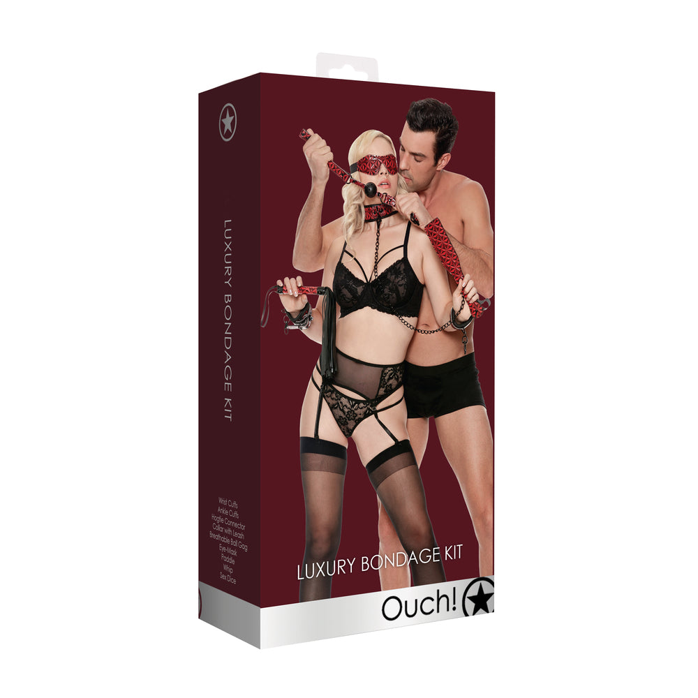 Vibrators, Sex Toy Kits and Sex Toys at Cloud9Adults - Ouch Luxury Bondage Kit Burgandy - Buy Sex Toys Online