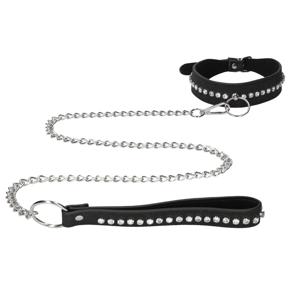 Vibrators, Sex Toy Kits and Sex Toys at Cloud9Adults - Ouch Diamond Studded Collar With Leash - Buy Sex Toys Online