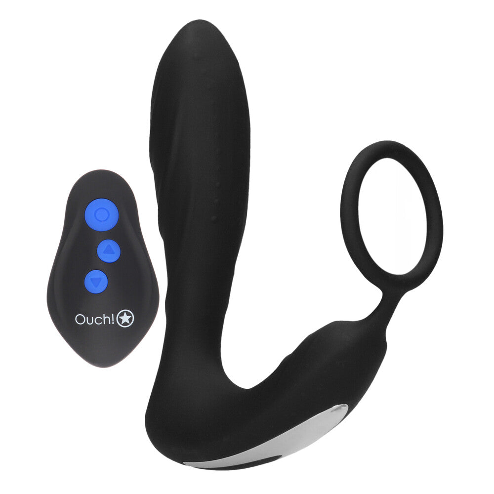 Vibrators, Sex Toy Kits and Sex Toys at Cloud9Adults - Ouch E Stimulation And Vibration Butt Plug And Cock Ring - Buy Sex Toys Online