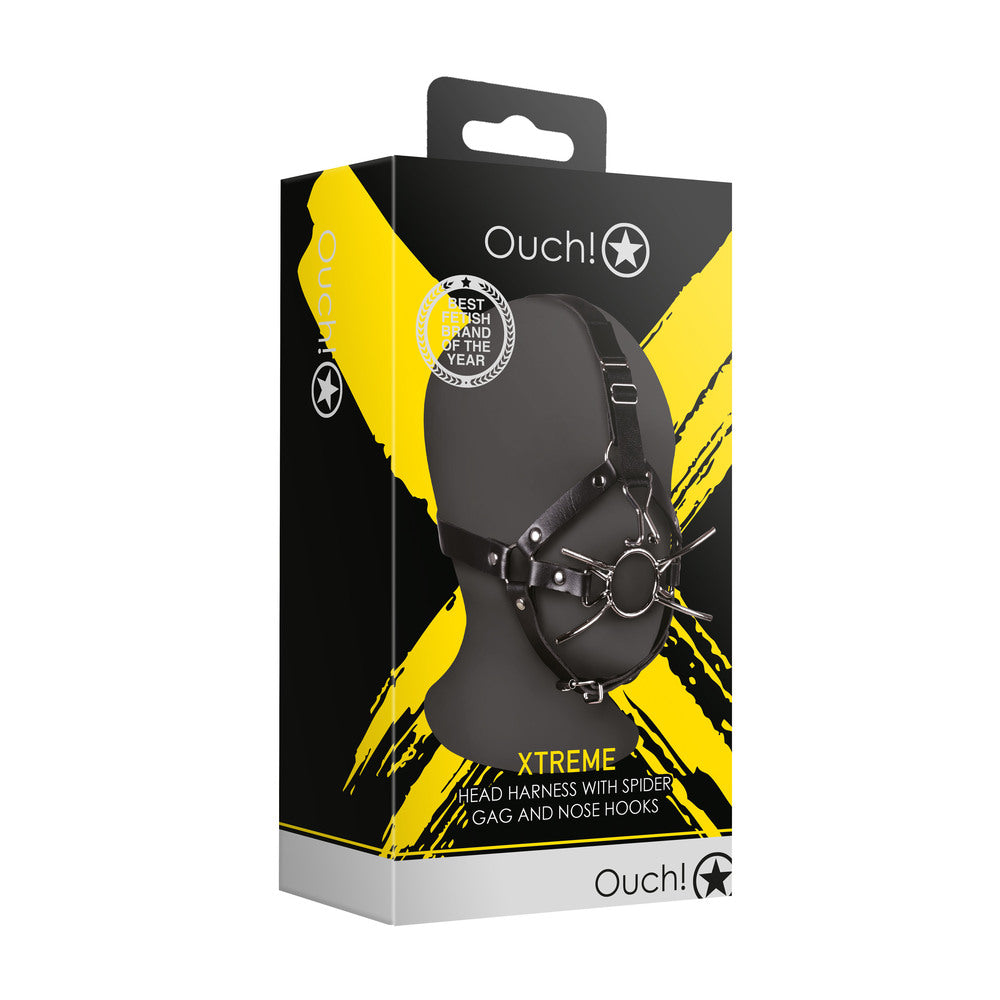Ouch Xtreme Head Harness With Spider Gag And Nose Hooks | Cloud9Adults