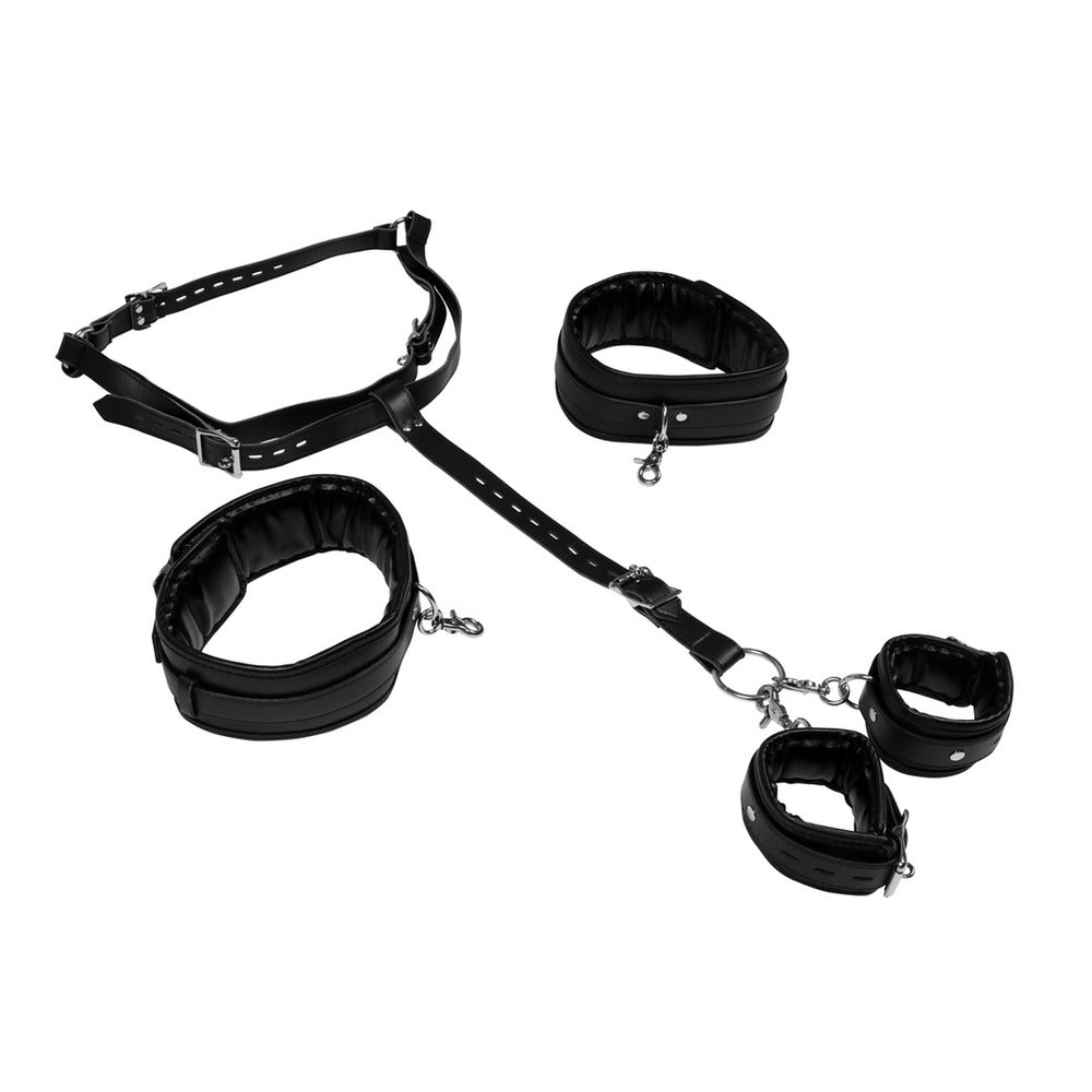 Vibrators, Sex Toy Kits and Sex Toys at Cloud9Adults - Body Harness with High and Hand Cuffs - Buy Sex Toys Online