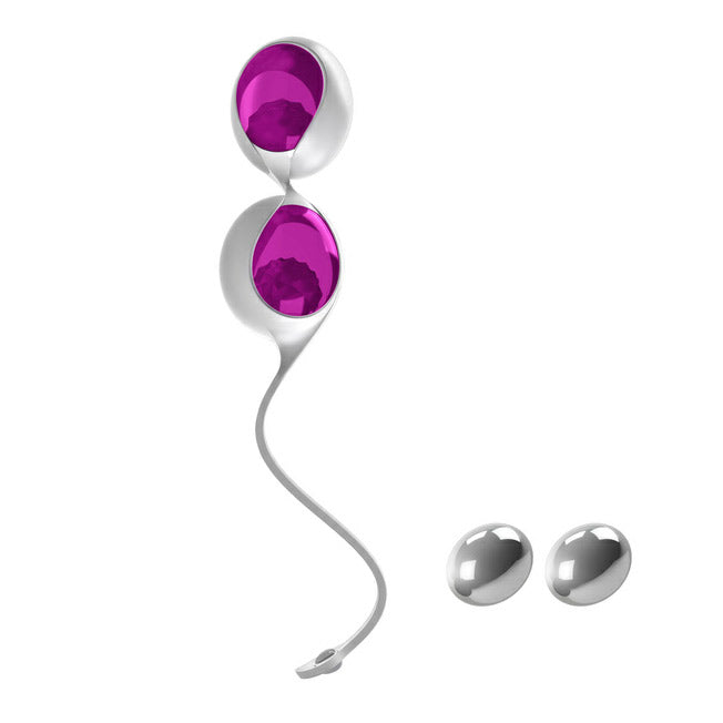 Vibrators, Sex Toy Kits and Sex Toys at Cloud9Adults - Ovo L1 Silicone Love Balls Waterproof White And Light Violet - Buy Sex Toys Online