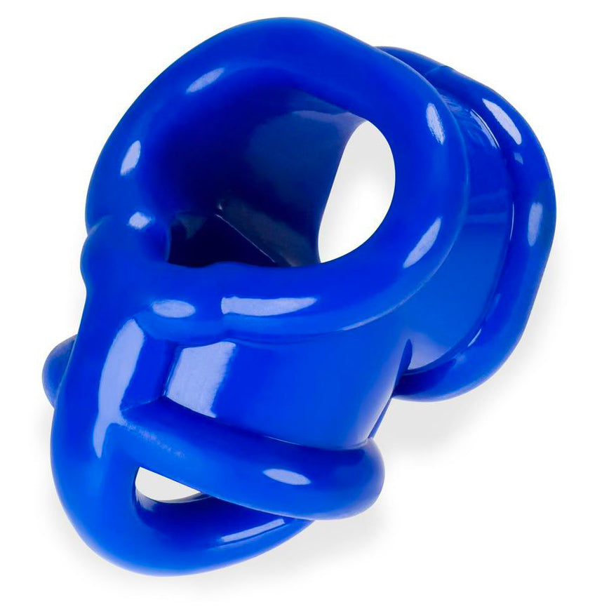 Vibrators, Sex Toy Kits and Sex Toys at Cloud9Adults - Oxballs Ballsling With Ballsplitter Cockring Police Blue - Buy Sex Toys Online