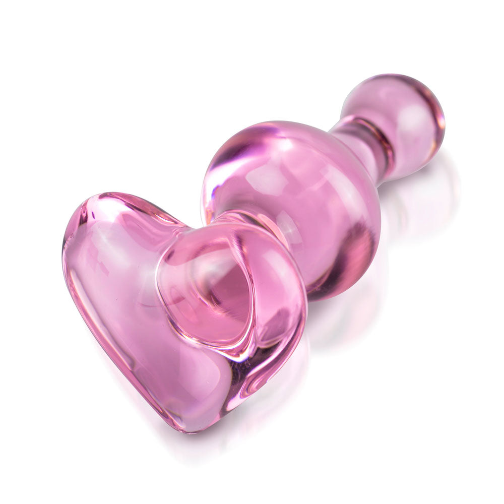Vibrators, Sex Toy Kits and Sex Toys at Cloud9Adults - Icicles No.75 Pink Heart Glass Butt Plug - Buy Sex Toys Online
