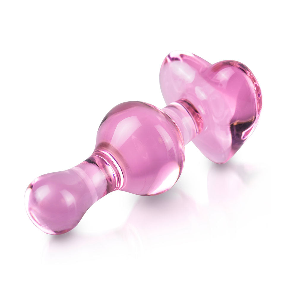 Vibrators, Sex Toy Kits and Sex Toys at Cloud9Adults - Icicles No.75 Pink Heart Glass Butt Plug - Buy Sex Toys Online