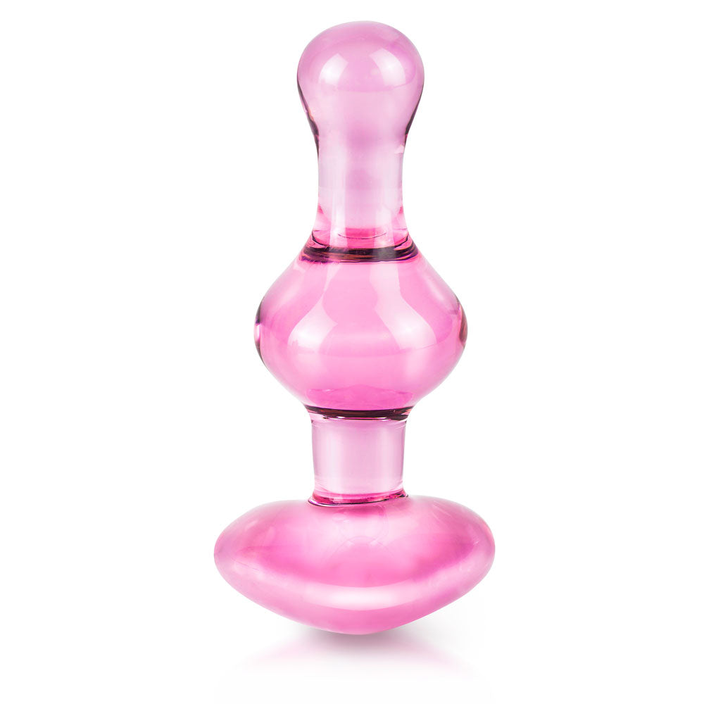 Vibrators, Sex Toy Kits and Sex Toys at Cloud9Adults - Icicles No.75 Pink Heart Glass Butt Plug - Buy Sex Toys Online