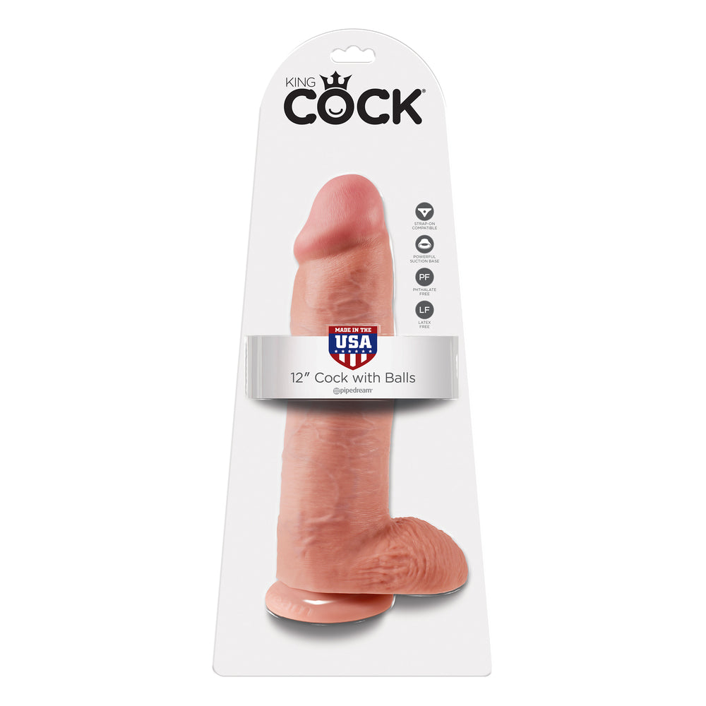 Vibrators, Sex Toy Kits and Sex Toys at Cloud9Adults - King Cock 12 Inch Cock Dildo With Balls - Buy Sex Toys Online