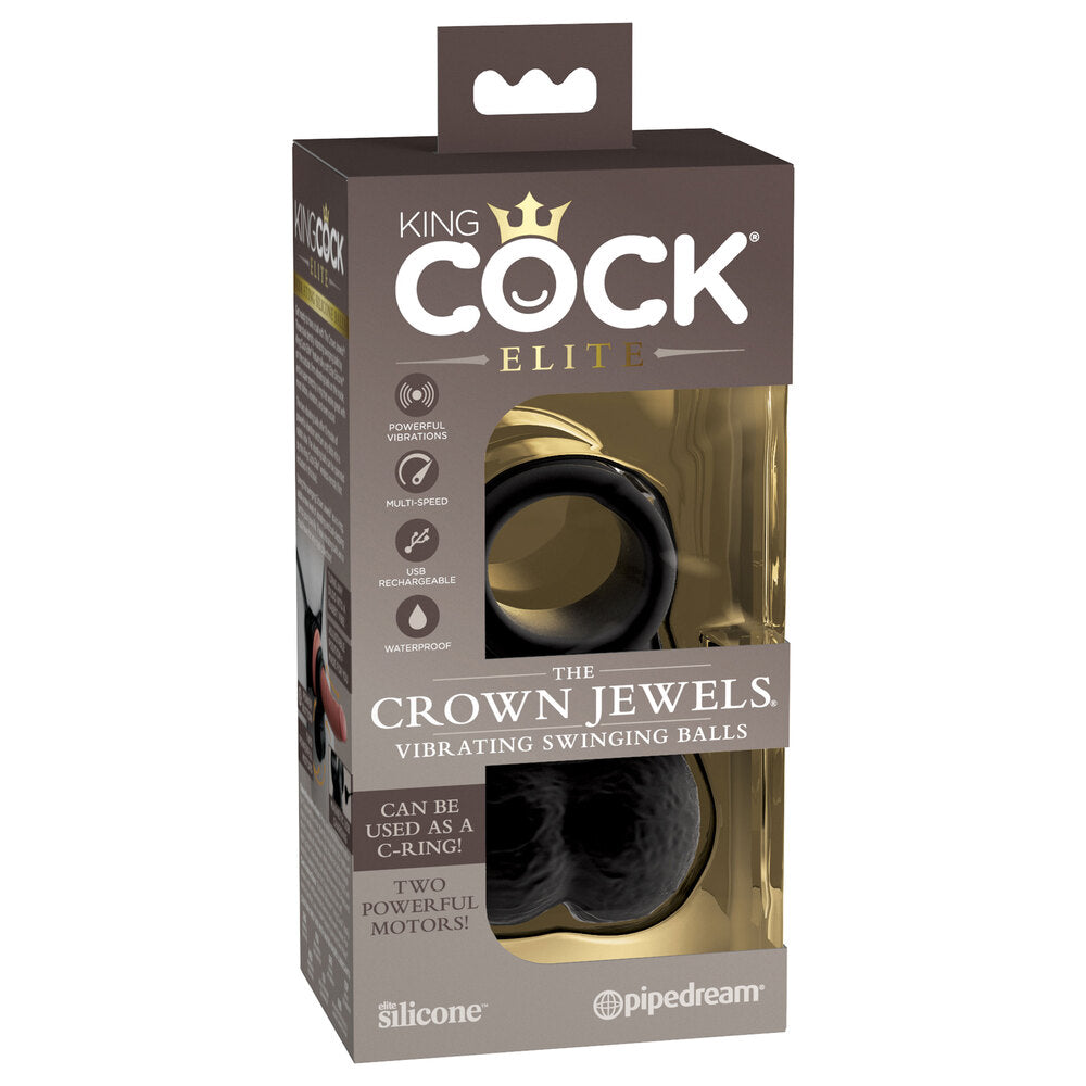 Vibrators, Sex Toy Kits and Sex Toys at Cloud9Adults - King Cock The Crown Jewels Weighted Swinging Vibrating Balls - Buy Sex Toys Online