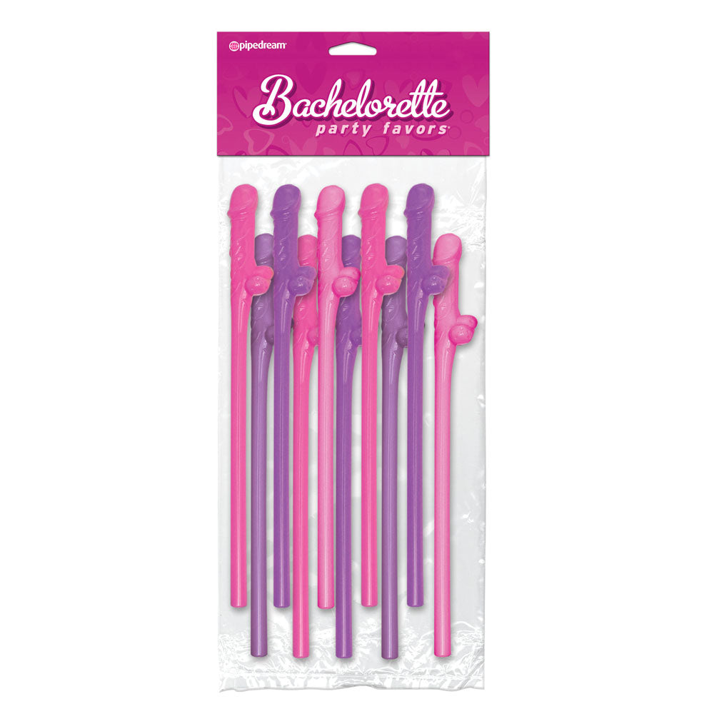Vibrators, Sex Toy Kits and Sex Toys at Cloud9Adults - Bachelorette Party Favors 10 Pecker Straws Pink And Purple - Buy Sex Toys Online
