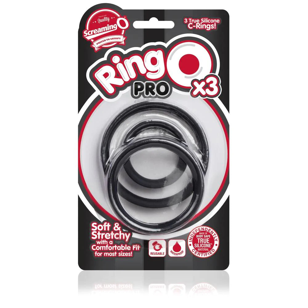 Vibrators, Sex Toy Kits and Sex Toys at Cloud9Adults - Screaming O RingO Pro X3 Cock Rings Black - Buy Sex Toys Online